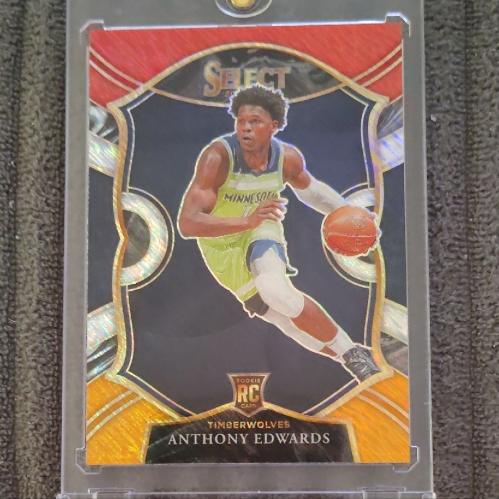 Anthony Edwards Panini Select RWO Concourse Shimmer NBA Basketball RC #61 MINT